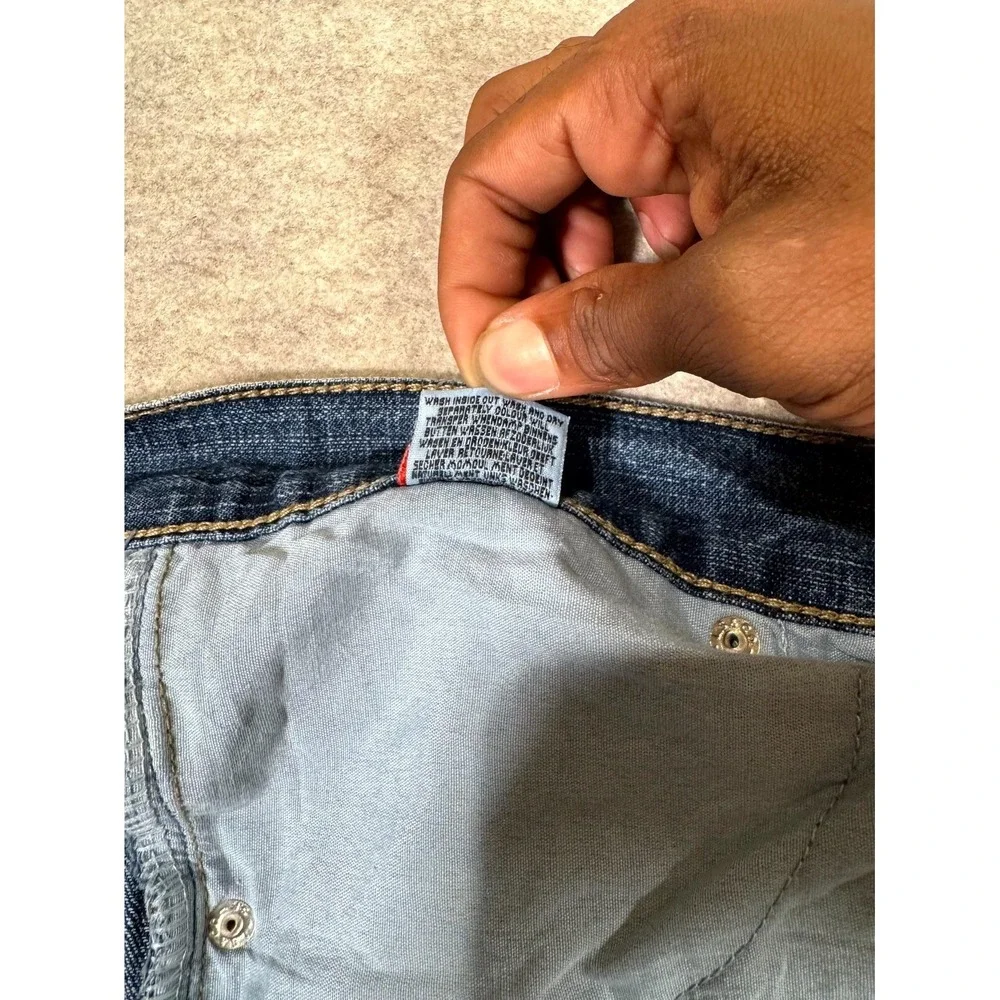 Levis 501 Straight Jeans Mens 36x32 Blue Denim Medium Wash‎ Mid Rise Button Fly
